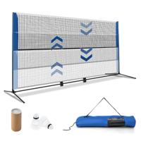 510 CM Badmintonnet in Hoogte Verstelbaar Tennisnet met 2 Shuttlecoats & Draagtas Klemkussens Draagbaar Volleybalnet voor Binnen & Buiten