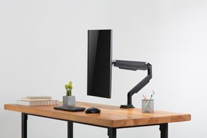 Digitus DA-90394 Monitor-tafelbeugel 1-voudig 38,1 cm (15) - 81,3 cm (32) Zwart Draaibaar, In hoogte verstelbaar, Kantelbaar, Kantelbaar en zwenkbaar,