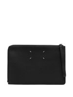 Maison Margiela pochette à surpiqûres contrastantes - Noir