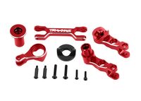 Traxxas - Steering bellcranks (left & right)/ draglink (6061-T6 aluminum, red-anodized) (fits X-Maxx) (TRX-7746-RED)