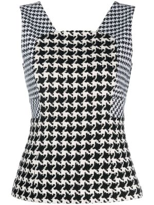 Christian Dior Pre-Owned haut à motif pied-de-poule (2010) - Noir