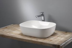 Beaux Vannes opzetwastafel ovaal 49x39,5x14,5 cm z/overloop