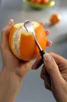 GEFU MELANSINA Fruit Sinaasappelschiller Zwart, Roestvrijstaal - thumbnail