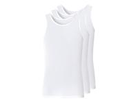 LIVERGY 3 heren onderhemden (M, Wit)