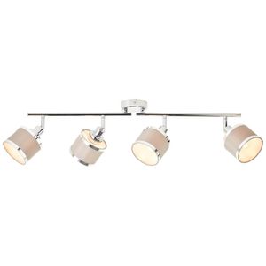 Brilliant 4-lichts plafondlamp Alexia chroom en grijs 99305/22