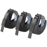DYMO 3D Labeltape voor lettertang Set van 3 stuks Kunststof Tapekleur: Zwart Tekstkleur: Wit 9 mm 3 m - thumbnail
