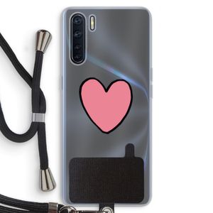 Hartje: Oppo A91 Transparant Hoesje met koord