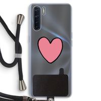 Hartje: Oppo A91 Transparant Hoesje met koord