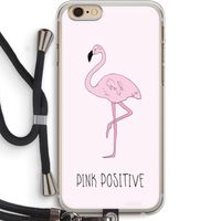 Pink positive: iPhone 6 PLUS / 6S PLUS Transparant Hoesje met koord