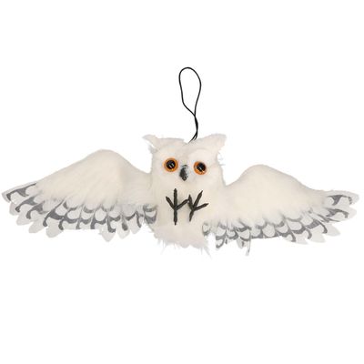 Halloween/horror thema hang decoratie uil met grote ogen - enge/griezelige dieren - 55 cm