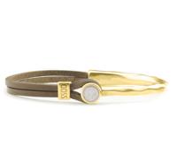 Qoss Taupe Armband Coco Crème | Goud - Maat L