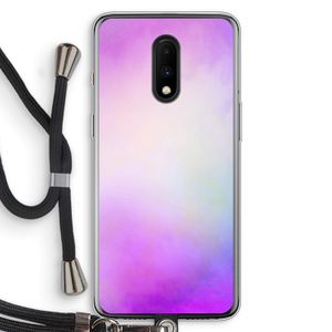 Clouds pastel: OnePlus 7 Transparant Hoesje met koord