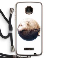 Yin Yang Wolves: Motorola Moto Z Force Transparant Hoesje met koord