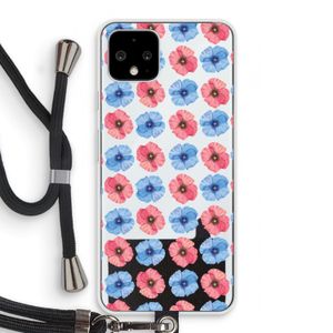 Klaproosjes: Pixel 4 Transparant Hoesje met koord