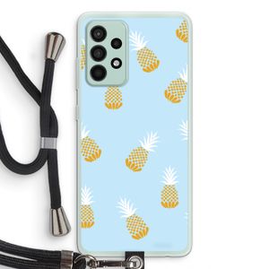 Ananasjes: Samsung Galaxy A52s 5G Transparant Hoesje met koord
