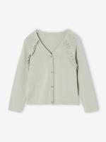 Meisjesvest met ruches groen