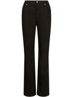 Dolce & Gabbana logo-patch wide-leg jeans - Noir - thumbnail