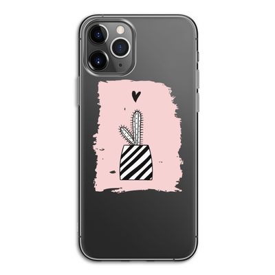 Zwart-wit cactus: iPhone 11 Pro Transparant Hoesje