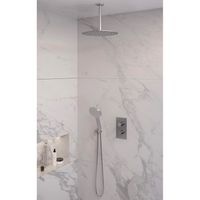 Inbouw Regendouche Set Brauer Brushed Edition Plafond Uitloop Ronde Hoofddouche 30 cm Met Handdouche 3 Standen RVS Look Brauer