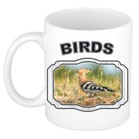 Dieren hop vogel beker - birds/ vogels mok wit 300 ml - thumbnail