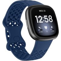 Bandje geschikt voor Fitbit Versa 3 - Maat S - Polsband - Horlogebandje - Siliconen - Donkerblauw