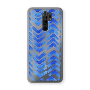 Blauwe pijlen: Xiaomi Redmi 9 Transparant Hoesje