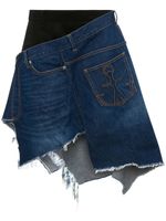 JW Anderson jupe asymétrique à effet usé - Bleu