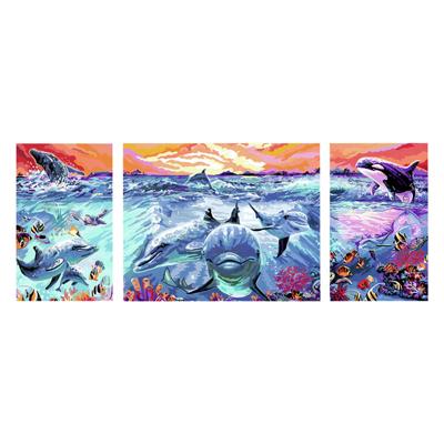 Ravensburger Creart schilderen op nummer - dolphins at sunset