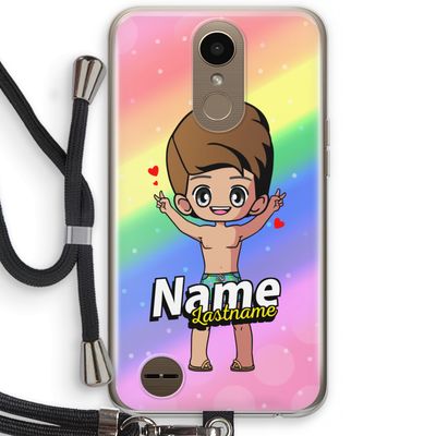 Chibi Maker man: LG K10 (2017) Transparant Hoesje met koord