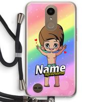 Chibi Maker man: LG K10 (2017) Transparant Hoesje met koord