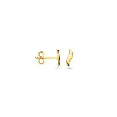 Elegante 14k Geelgouden Oorknoppen - Afmeting 7.5x2mm