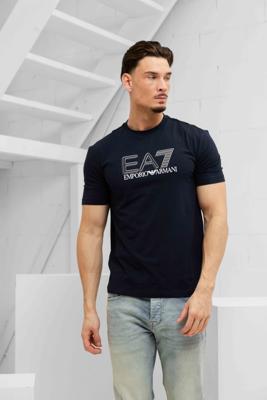 EA7 Emporio Armani 7M001308 T-Shirt Heren Donkerblauw - Maat XS - Kleur: Donkerblauw | Soccerfanshop