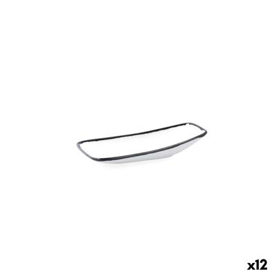 Snackdienblad Ariane Vital Filo Wit Zwart Keramisch Aluminiumoxide 15 x 8,5 x 8,5 cm (12 Stuks)