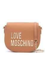 Love Moschino logo-lettering crossbody bag - Marron