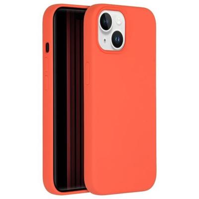 Accezz Liquid Silicone Backcover met MagSafe iPhone 15 Telefoonhoesje Oranje