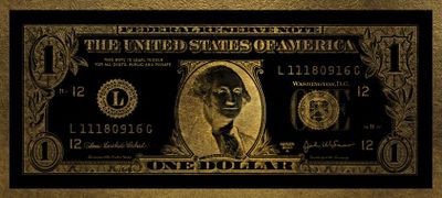 Mondiart Schilderij Dollar Washington