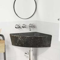 Wand Gemonteerde Hoekkom Grijs (38-45) x (38-45) x 12 cm
