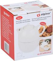 Alpina Thee- En Koffieset 12,5 X 9 Cm Porselein Wit 2-delig