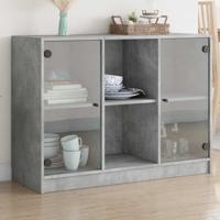 Dressoir 102x37x75,5 cm bewerkt hout betongrijs