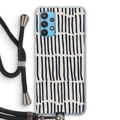 Moroccan stripes: Samsung Galaxy A32 4G Transparant Hoesje met koord
