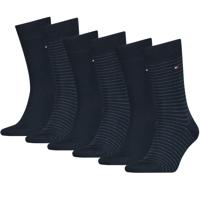 Tommy Hilfiger Sokken Heren 6-pack Small Stripe Dark Navy-39/42