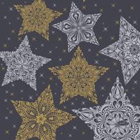 Duni Servetten Snowstars Black 33 X 33 Cm