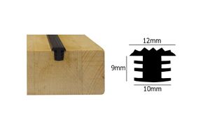 Antislip Trap Rubber Strip Voor In Sleuf - Anti Slip Houten Trap Treden - Rol 15 meter - Wit