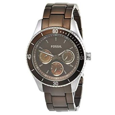 Horlogeband Fossil ES3033 Aluminium Bruin 18mm