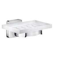 Smedbo Ice Zeepschaal - 12x10x5cm - wandmontage - chroom/porselein OK342P Smedbo Ice Zeepschaal - 12x10x5cm - wandmontage - chroom/porselein OK342P
