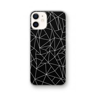 Geometrische lijnen wit: iPhone 12 Transparant Hoesje