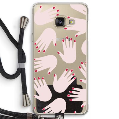 Hands pink: Samsung Galaxy A3 (2016) Transparant Hoesje met koord