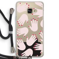 Hands pink: Samsung Galaxy A3 (2016) Transparant Hoesje met koord