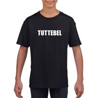 Tuttebel tekst t-shirt zwart meisjes - thumbnail