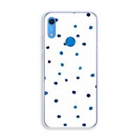 Blauwe stippen: Huawei Y6s Transparant Hoesje